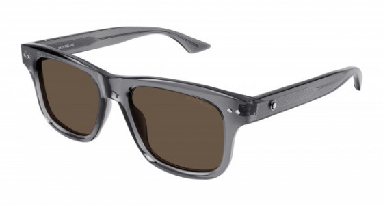 Montblanc MB0319S Sunglasses, 004 - GREY with BROWN lenses