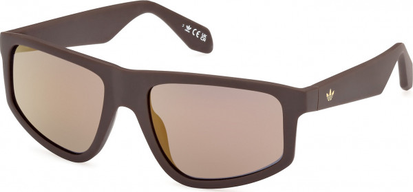adidas Originals OR0108 Sunglasses, 50E - Matte Dark Brown / Matte Dark Brown