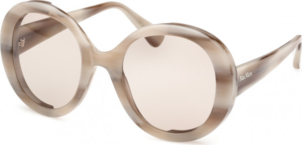 Max Mara MM0074 RENÉE Sunglasses, 20E - Shiny Grey / Shiny Grey