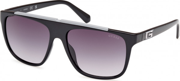 Guess GU00123 Sunglasses, 01B - Shiny Black / Shiny Black