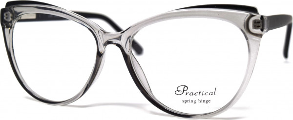 Practical Stella Eyeglasses, Grey/Black
