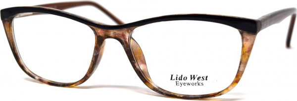 Lido West Seashell Eyeglasses, Purple/Tortoise