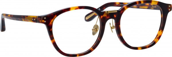 Linda Farrow LFL1480 POWELL Eyeglasses, (002) DRK T-SHELL/ LGHT GLD/ OPTICAL