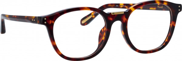 Linda Farrow LFL1480LB POWELL Eyeglasses, (002) DRK T-SHELL/ LGHT GLD/ OPTICAL