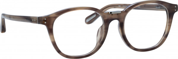 Linda Farrow LFL1480LB POWELL Eyeglasses, (003) GREY HORN/ WHITE GOLD/ OPTICAL