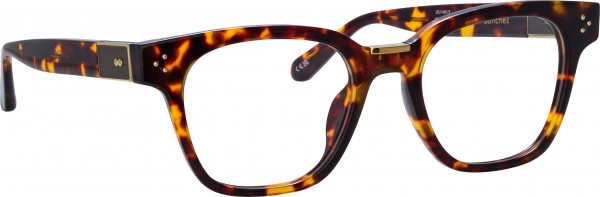 Linda Farrow LFL1481LB SANCHEZ Eyeglasses, (002) DRK T-SHELL/ LGHT GLD/ OPTICAL
