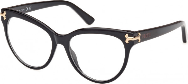 Emilio Pucci EP5245 Eyeglasses, 001 - Shiny Black / Shiny Black