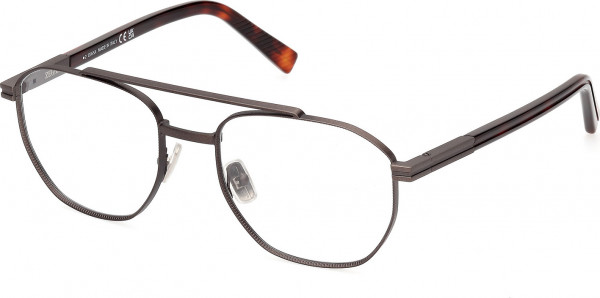 Ermenegildo Zegna EZ5285 Eyeglasses, 009 - Matte Antiqued Gunmetal / Red Havana