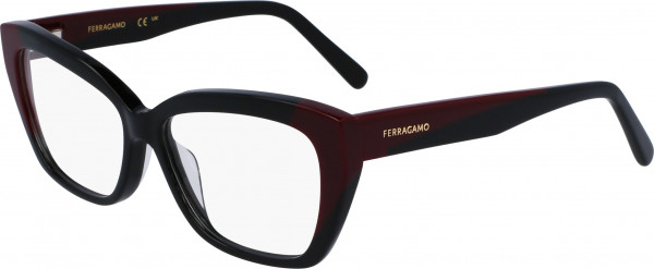 Ferragamo SF2938LB Eyeglasses, (051) BLACK/BURGUNDY