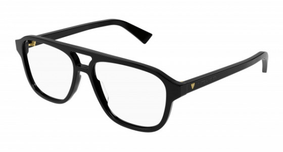 Bottega Veneta BV1294O Eyeglasses, 001 - BLACK with TRANSPARENT lenses