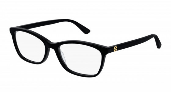 Gucci GG0613O Eyeglasses, 001 - BLACK with TRANSPARENT lenses