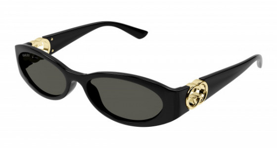 Gucci GG1660S Sunglasses, 001 - BLACK with GREY lenses