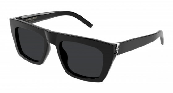 Saint Laurent SL M131 Sunglasses, 001 - BLACK with BLACK lenses