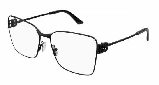 Balenciaga BB0339O Eyeglasses, 001 - BLACK with TRANSPARENT lenses