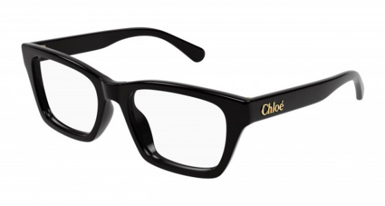 Chloé CH0242O Eyeglasses, 005 - BLACK with TRANSPARENT lenses