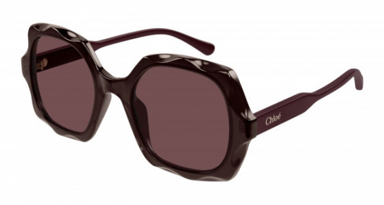 Chloé CH0226S Sunglasses, 002 - VIOLET with BURGUNDY temples and VIOLET lenses