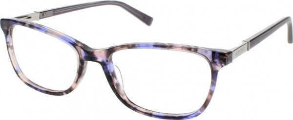 Ellen Tracy HARLOW Eyeglasses, Black Purple Multi