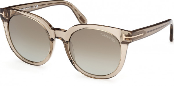 Tom Ford FT1109 MOIRA Sunglasses, 45G - Shiny Light Brown / Shiny Light Brown