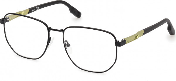 adidas SP5075 Eyeglasses, 002 - Matte Black / Matte Black