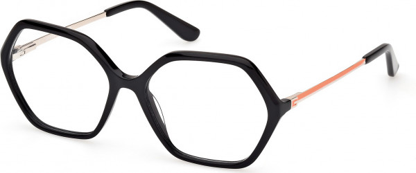 Guess GU50149 Eyeglasses, 001 - Shiny Black / Shiny Pale Gold