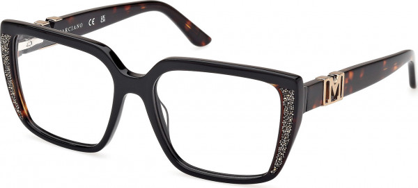 GUESS by Marciano GM50013 Eyeglasses, 005 - Shiny Black / Dark Havana