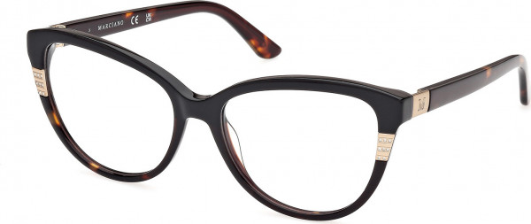 GUESS by Marciano GM50011 Eyeglasses, 005 - Shiny Black / Shiny Black