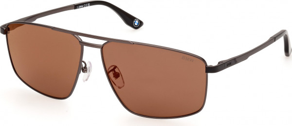 BMW Eyewear BW0055-H Sunglasses, 09J - Matte Gunmetal / Matte Gunmetal