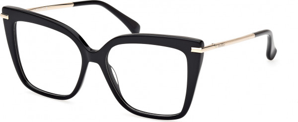 Max Mara MM5144 Eyeglasses, 001 - Shiny Black / Shiny Black