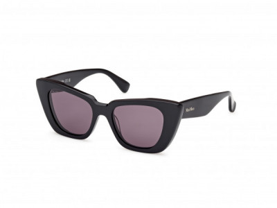 Max Mara MM0099 GLIMPSE5 Sunglasses, 01A - Shiny Black / Shiny Black