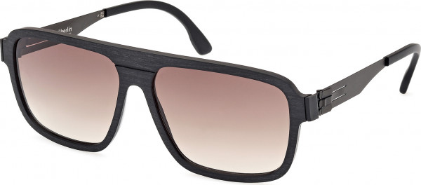 ic! berlin IC0005 EGON Sunglasses, 02F - Matte Black / Matte Black