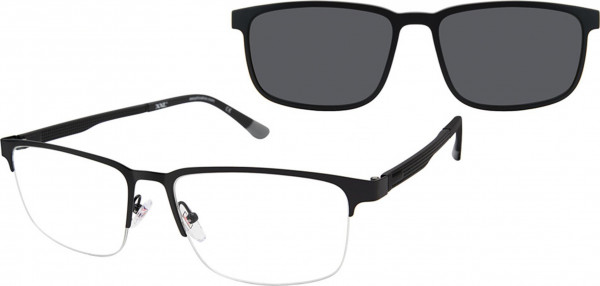 XXL HULL Eyeglasses, BLACK