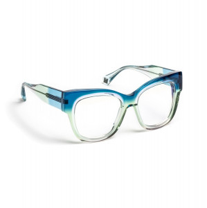 J.F. Rey VIRGINIA Eyeglasses, 2614 GRADIENT BLUE / GREEN / CRYSTAL