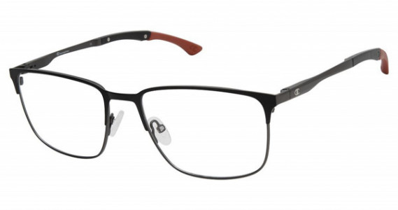 Champion CHASEX Tri-Flex Titanium Extended Size Champion Eyeglasses, C01 MATTE BLACK/GUN