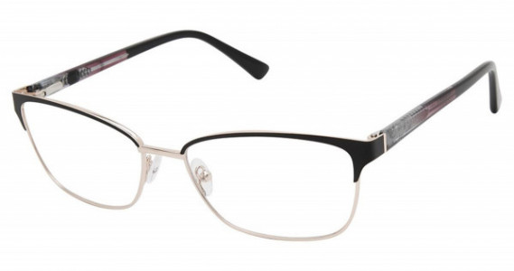 Nicole Miller BRISTOL YourFit Nicole Miller Eyeglasses, C01 MATTE BLACK