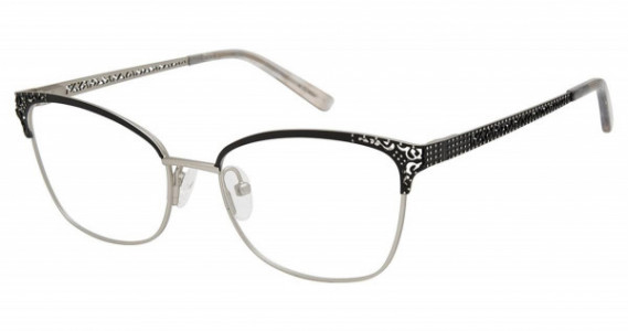 Nicole Miller DELAVAN Nicole Miller Eyeglasses, C01 BLACK/GOLD