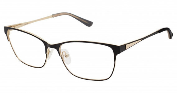 Nicole Miller GLENMORE YourFit Nicole Miller Eyeglasses, C01 BLACK/GOLD