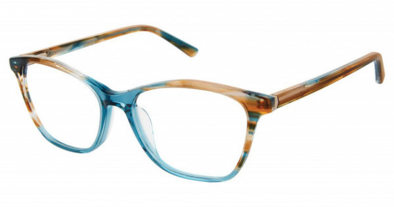 Nicole Miller HERMITAGE YourFit Nicole Miller Eyeglasses, C01 BROWN TEAL