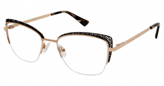 Nicole Miller LA BOCA Resort Nicole Miller Eyeglasses, C01 GOLD/EBONY