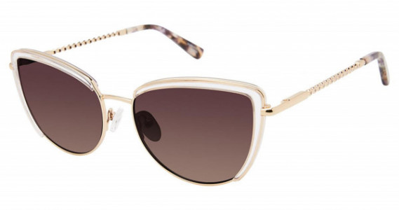 Nicole Miller MONTE CARLO Resort Nicole Miller Sunglasses, C01 CRYSTAL / GOLD - Polarized