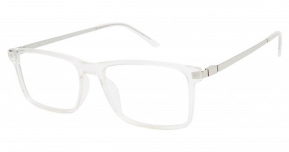 TLG NU058 Titanium TLG Eyeglasses, C01 CRYSTAL/SILVER