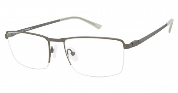 TLG NU060 Titanium TLG Eyeglasses, C01 MATTE LT GUN