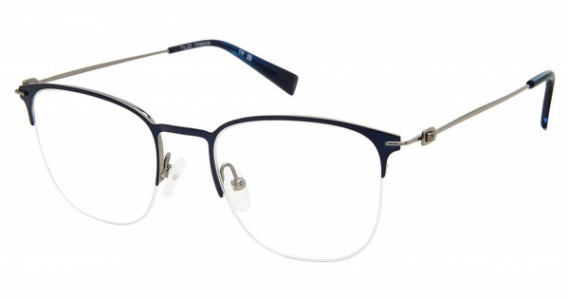 TLG NU063 Titanium TLG Eyeglasses, C01 NAVY / GUN