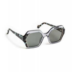 J.F. Rey APRIL Sunglasses, 0828 BLACK / BLUE PALE GL