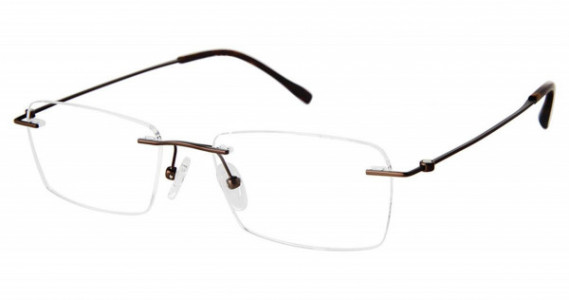 TLG NU071 Titanium TLG Eyeglasses, C01 BROWN