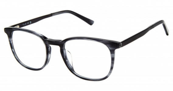 TLG NU076 Titanium TLG Eyeglasses, C01 DARK GREY