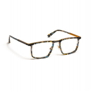 J.F. Rey JF3042 Eyeglasses, 0050 BLACK/GALAXY BLUE/YELLOW