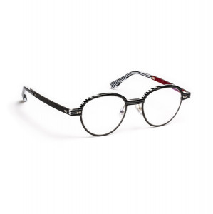 J.F. Rey JF3005 Eyeglasses, 0030 BLACK/CARBON/FIBER GLASSES RED