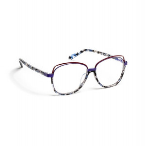 J.F. Rey PA096 Eyeglasses, 0120 DEMI BLACK/BLUE/CHERRY