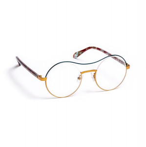 J.F. Rey PM083 Eyeglasses, 2085 BLUE / SATIN PINK GOLD