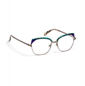 J.F. Rey PM078 Eyeglasses, 0522 BRUSHED GUN/TURQUOISE/BLUE